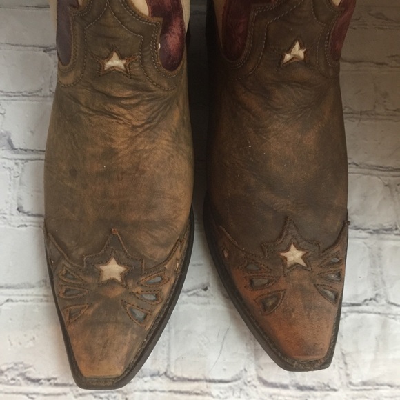 LAREDO STARS & STRIPES COWBOY PATRIOTIC BOOTS 9 - Picture 4 of 14